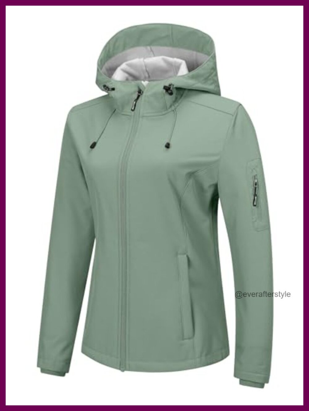 Waterproof Softshell Jacket Fleece Lined Windproof Rain Coat Hooded for Hiking
